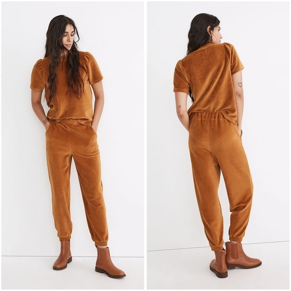 Madewell Velour Corduroy Relaxed Sweatpants Medium - Picture 1 of 9